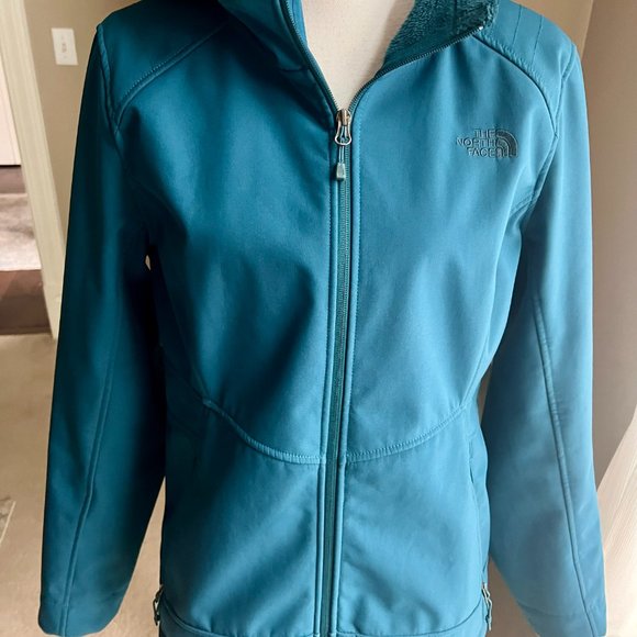 The North Face ladies teal soft shell winter jacket size L - Picture 8 of 8